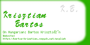 krisztian bartos business card